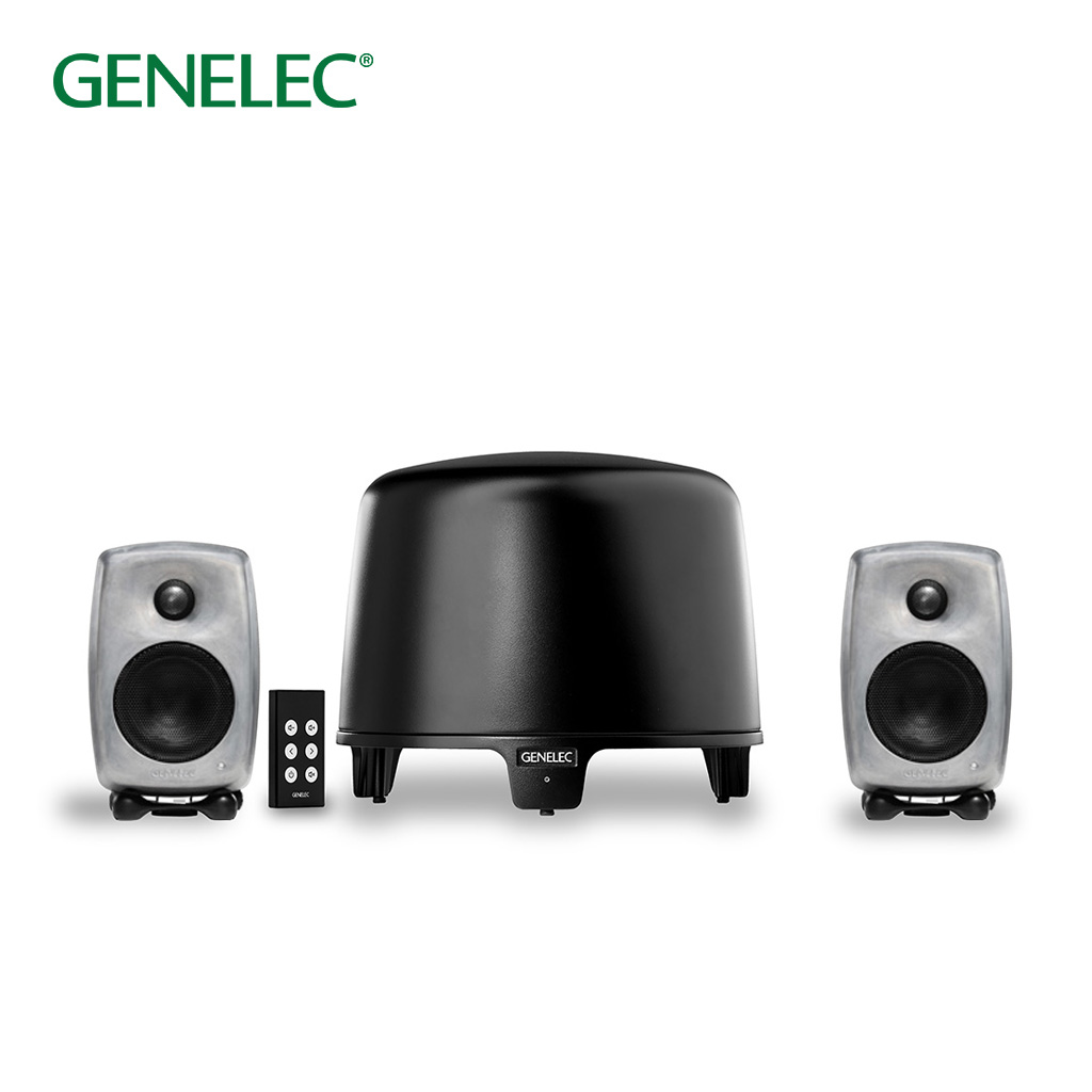 試用のみ GENELEC G One RAW 2本 元箱 付属品完備 G One + F One 2.1ch Home Set （RAWフィニッシュ） | Music